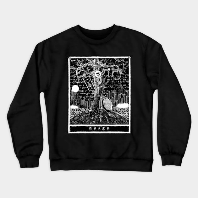 Death Arcana (negative version) Crewneck Sweatshirt by Nogh.art